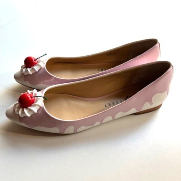 Katy Perry White Ice Cream Ballet Flat with Cherry | .5" Heel | Size 9 - Picture 7 of 11